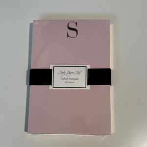 Pink Foiled Notepad with Initial 'S'